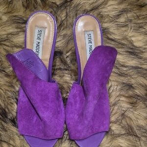 Steve Madden Vibrant Purple Mules